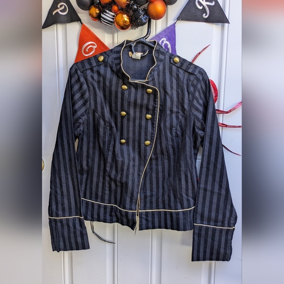 Minimi Jacket Black Striped Double Breasted - Picture 3 of 12